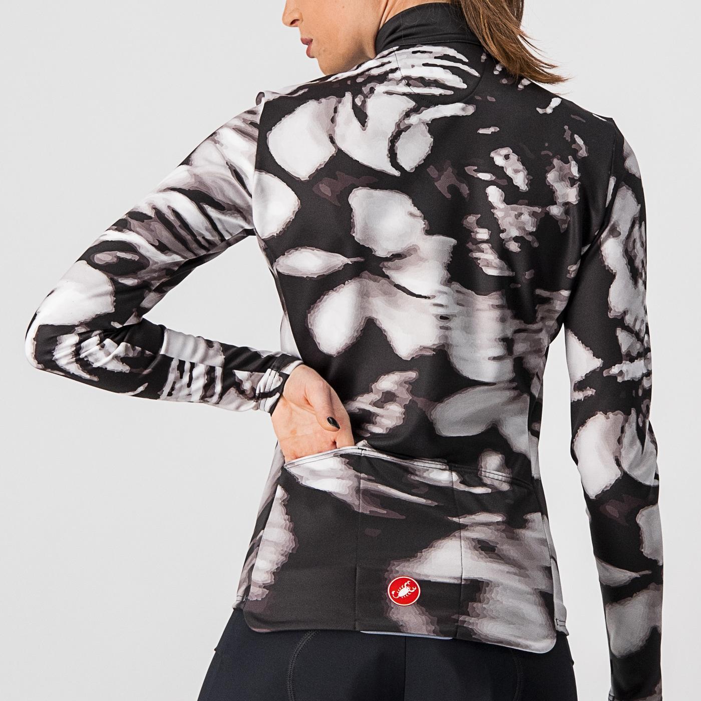 CASTELLI UNLIMITED THERMAL Langarmtrikot Women Schwarz/Weiß