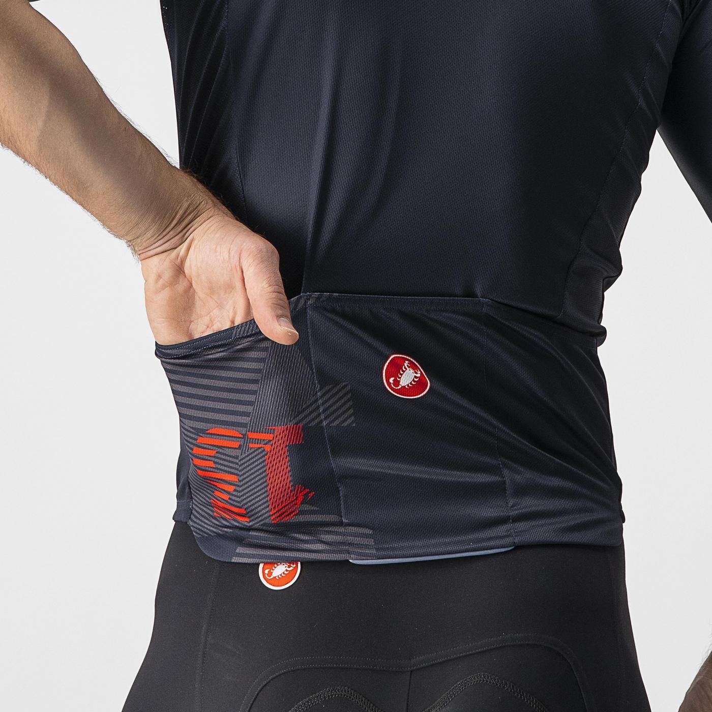 CASTELLI 13 SCREEN Trikot Kurzarm Blau/Rot