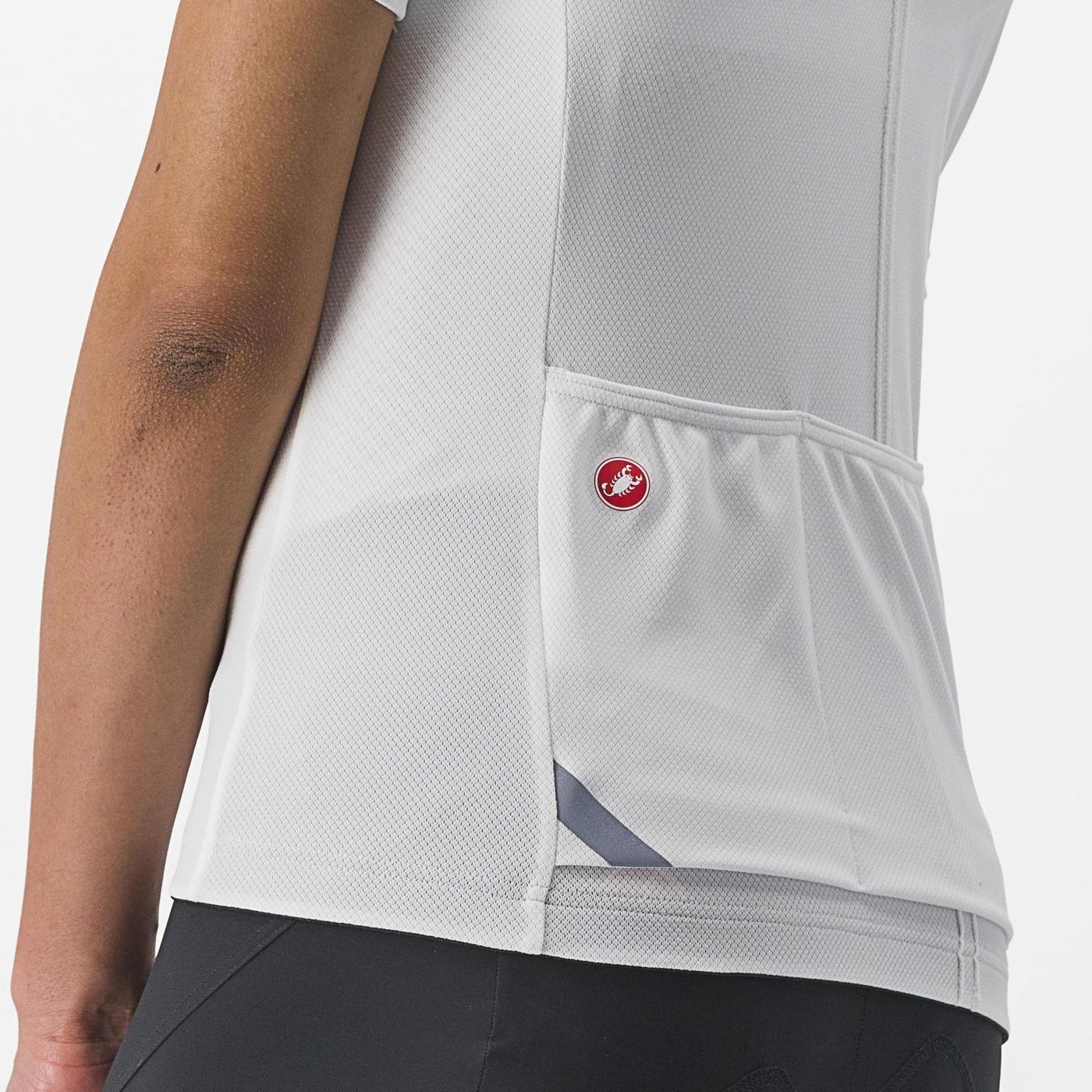 Trikot CASTELLI ANIMA 4 Kurzarm Frau Weiß
