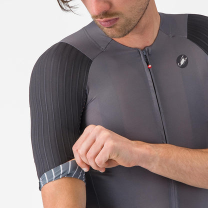 Trikot CASTELLI AERO RACE 8S Kurzarm Grau