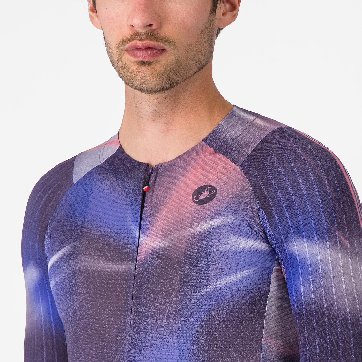 CASTELLI AERO RACE 8S Trikot Kurzarm Violett