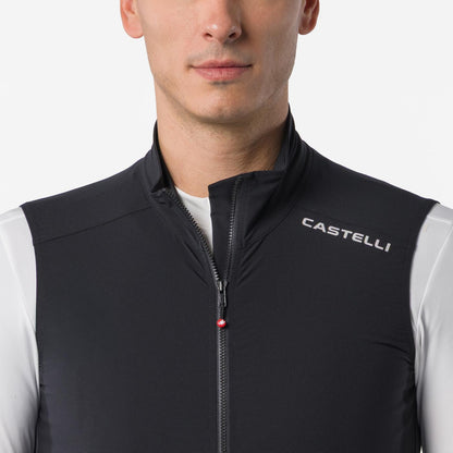 Ärmellose Jacke CASTELLI ESPRESSO 2 Schwarz/Weiß