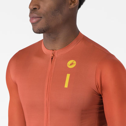Trikot CASTELLI DRITTONE LOGO Kurzarm Paprika