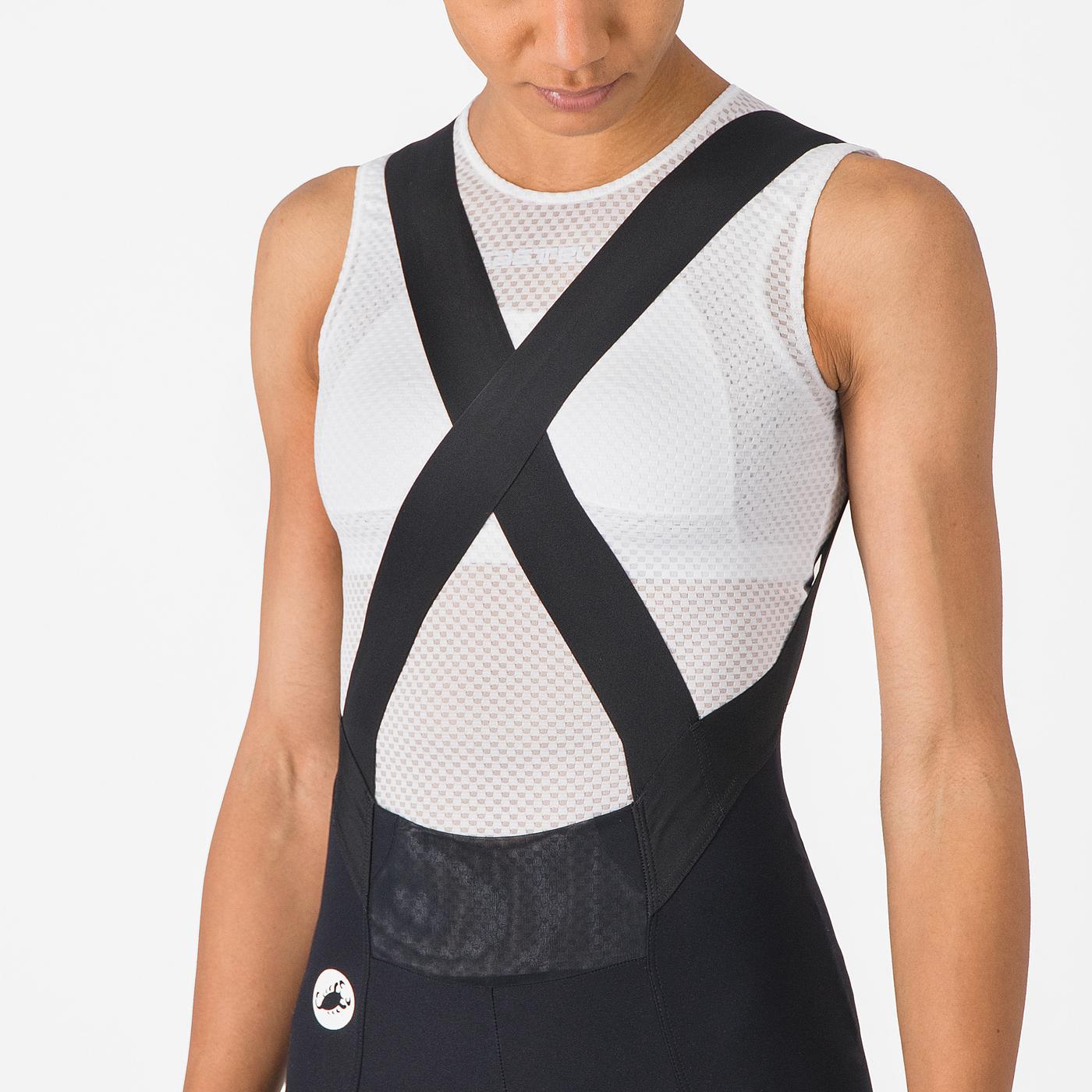 CASTELLI ESPRESSO 2 W DT Damen Kurz Trägerhose Schwarz