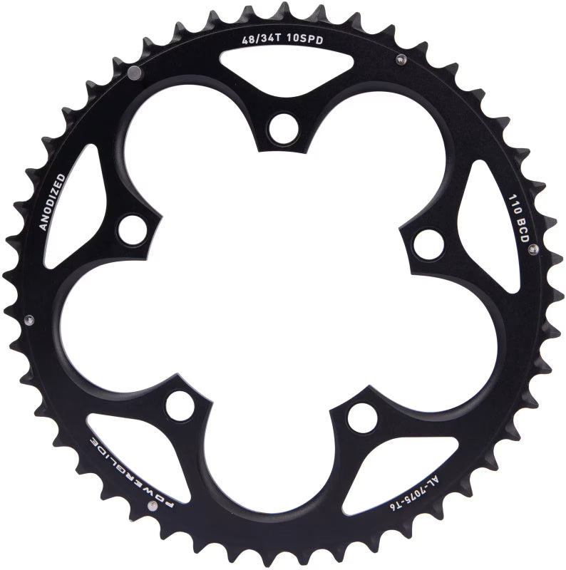 SRAM Road 10-fach-Außenkettenblatt 110 BCD GXP L-PIN, Aluminium, Schwarz