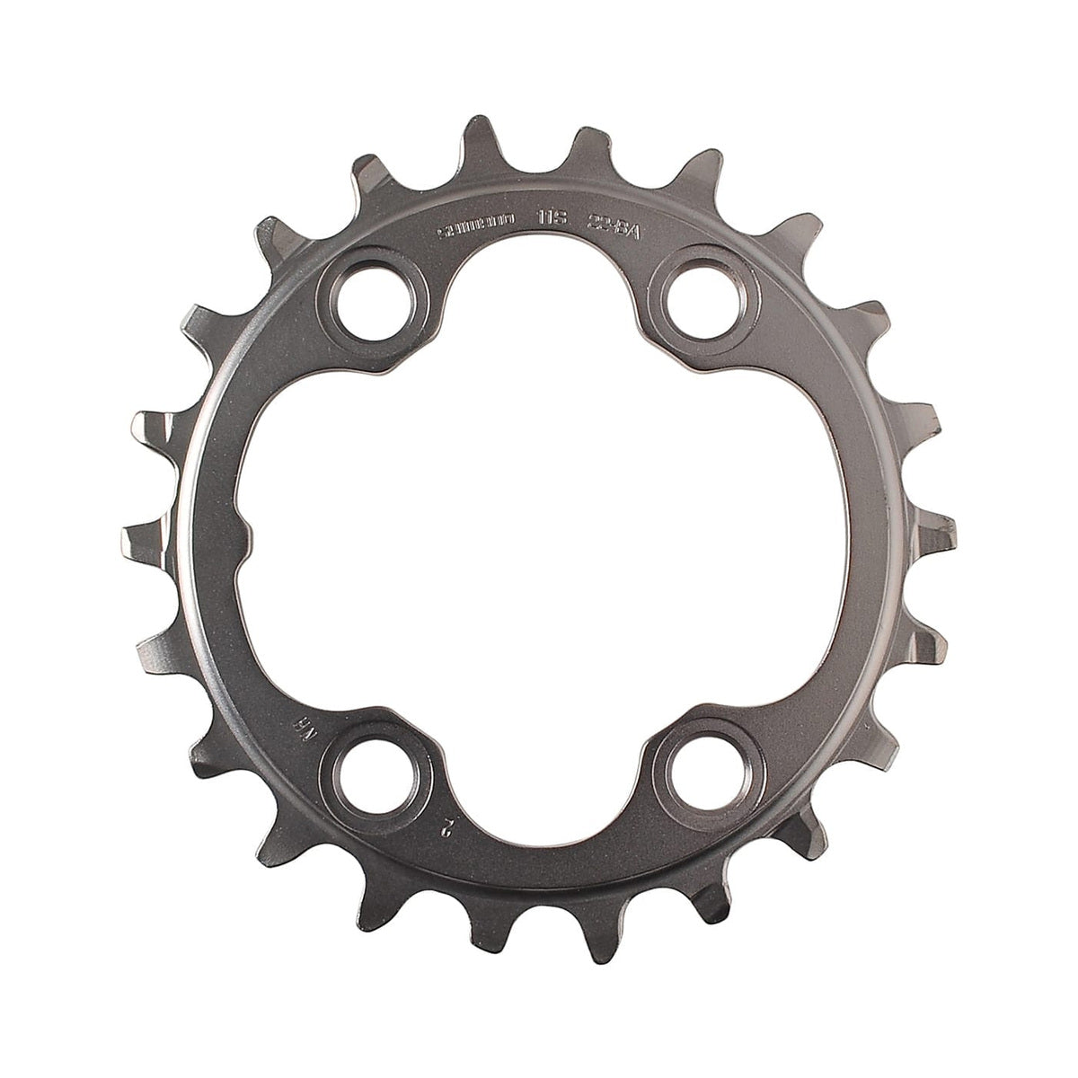 SHIMANO XT M8000 inneres Kettenblatt für Dreifachkurbel, 11-fach, 64 mm — Ansicht des Kettenblatts vor weißem Hintergrund