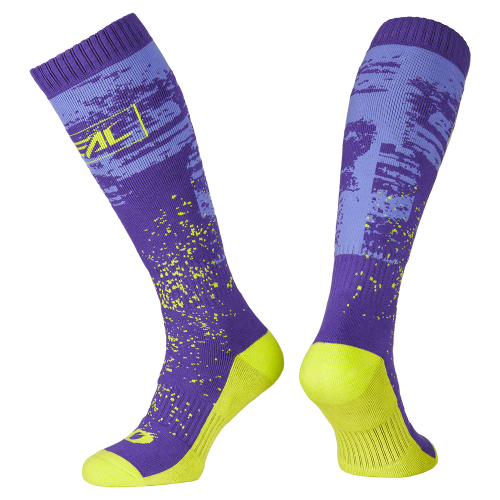 Socken O'NEAL PRO MX PAINT Junior Violett/Neongelb