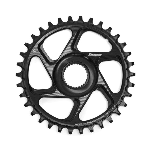 Plateau Mono HOPE R22 9/10/11/12V Direct Mount E-Bike BOSCH Noir — vue du plateau sur fond blanc