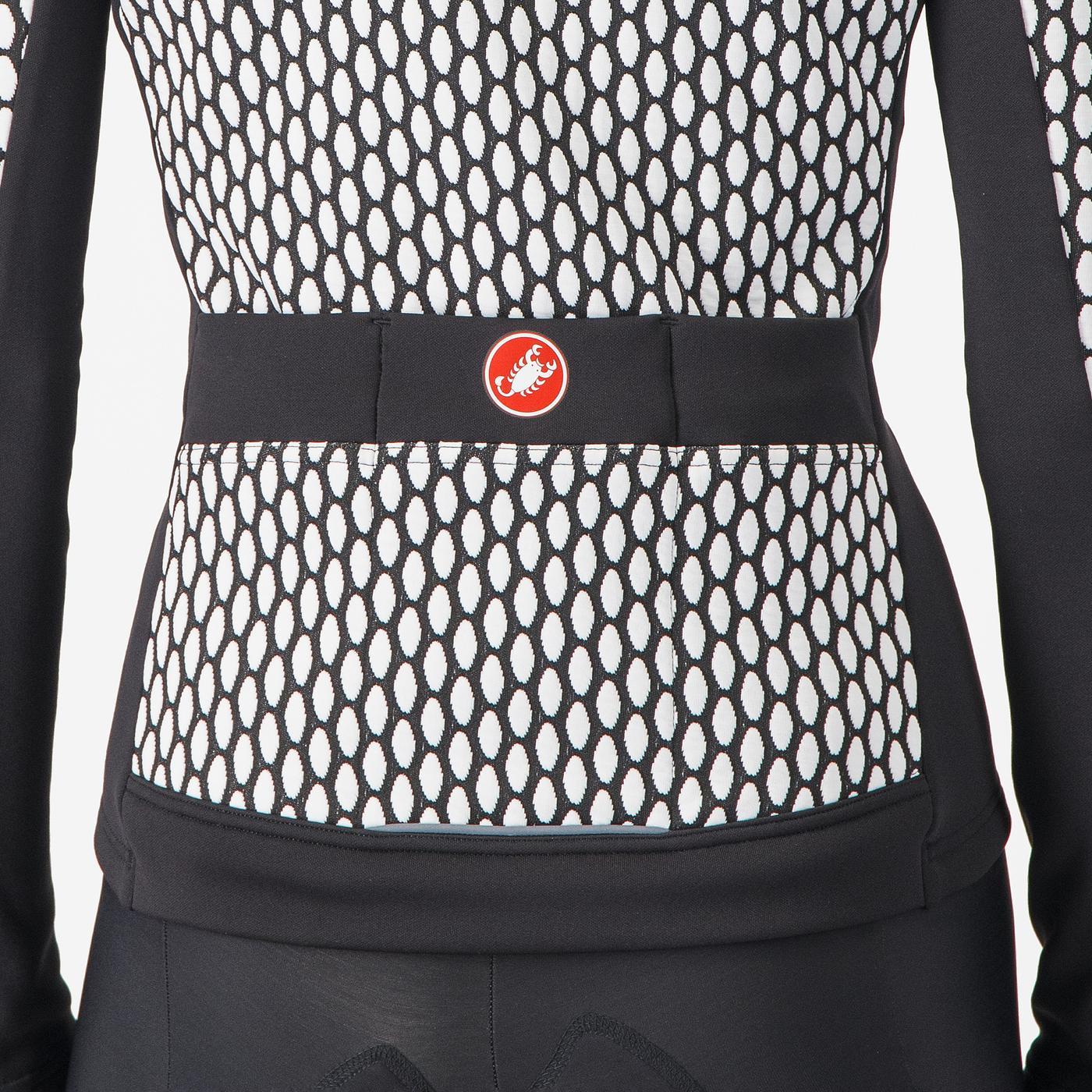 Trikot CASTELLI SFIDA 2 Damen Langarm Schwarz/Weiß