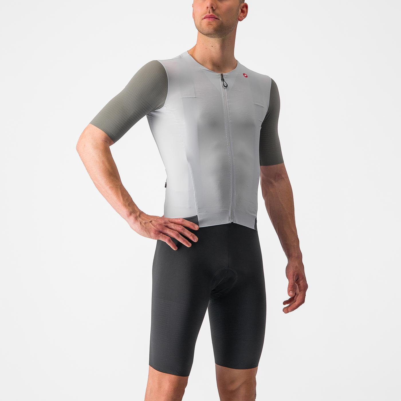 CASTELLI PREMIO Trikot Kurzarm Weiß/Grau