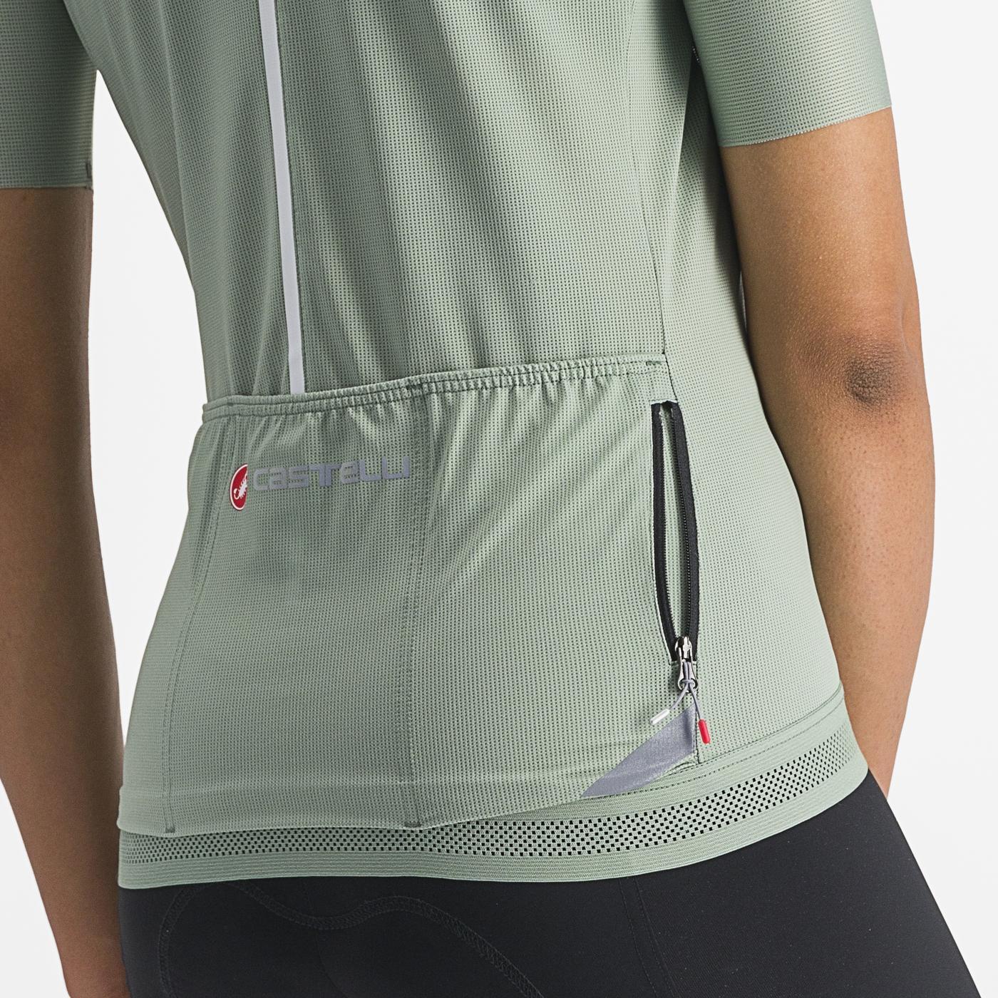 CASTELLI ENDURANCE Trikot Kurzarm Frau Grün
