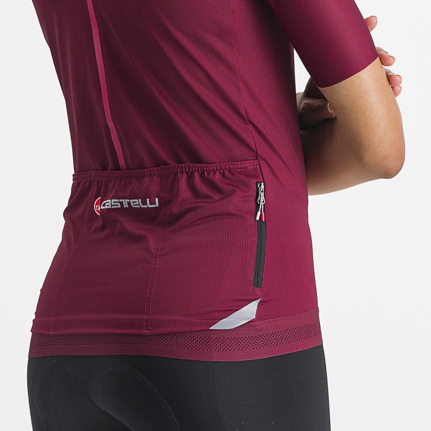 CASTELLI ENDURANCE W Damen Trikot Kurzarm Bordeaux