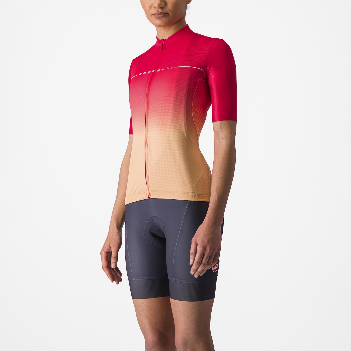 CASTELLI SALITA Damen Trikot Kurzarm Rosa/Orange
