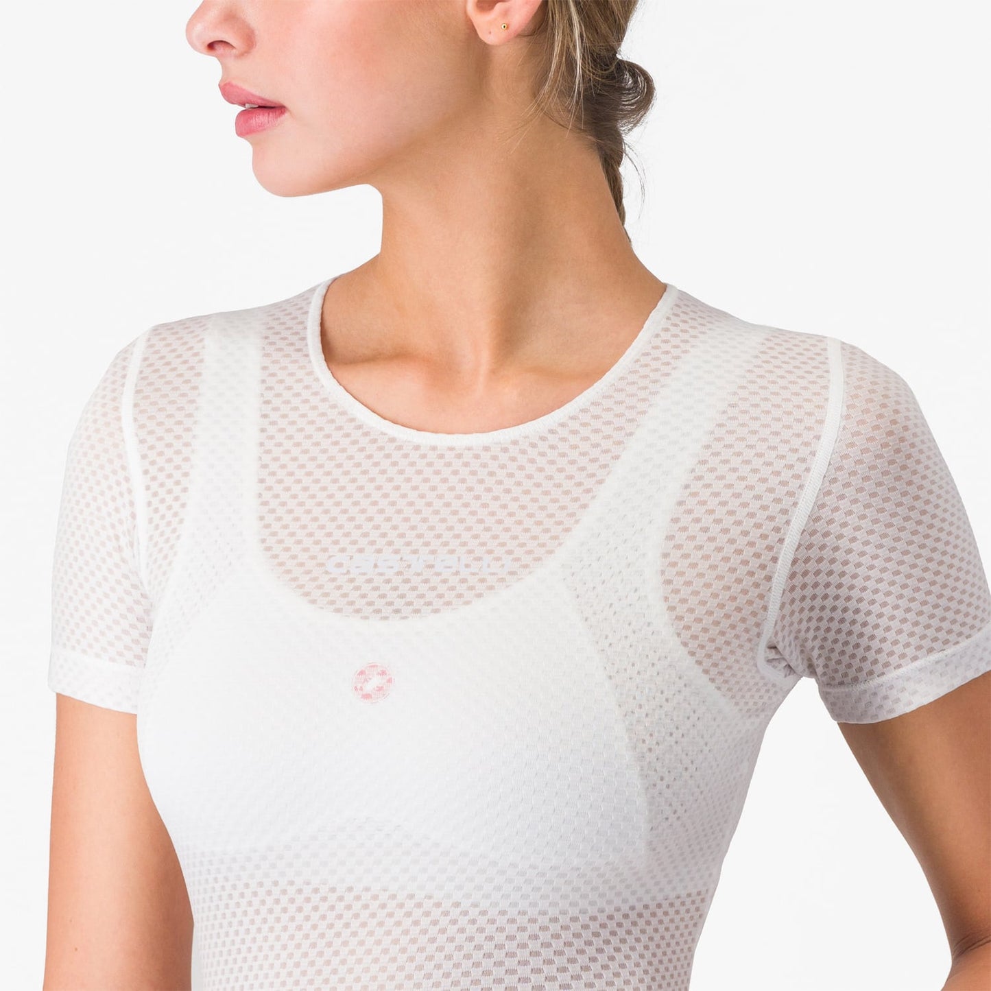 Unterwäsche CASTELLI PRO MESH Damen Kurzarm Weiß