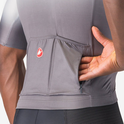 Trikot CASTELLI UPF Kurzarm Grau