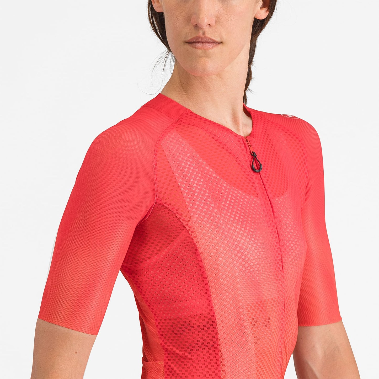 Trikot CASTELLI CLIMBER'S A/C Frau Kurzarm Hibiskus