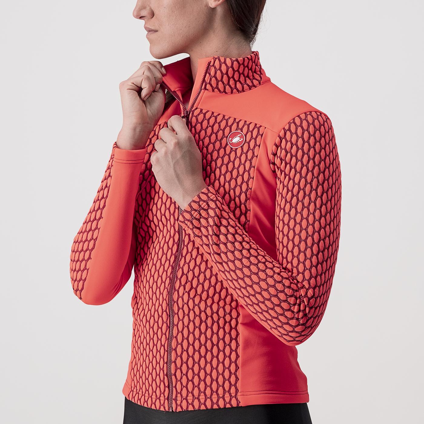 Trikot CASTELLI SFIDA 2 Langarm Women Rosa/Bordeaux