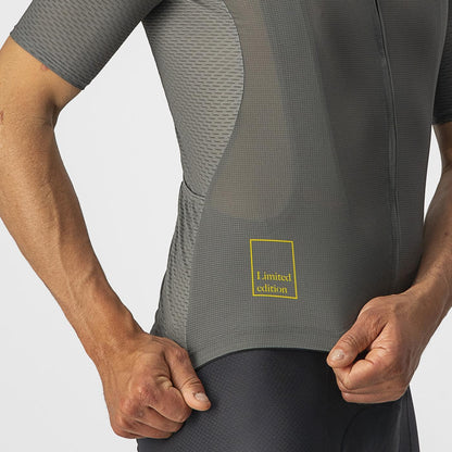 Trikot CASTELLI BREATHE ATTACK Kurzarm Grau/Grün