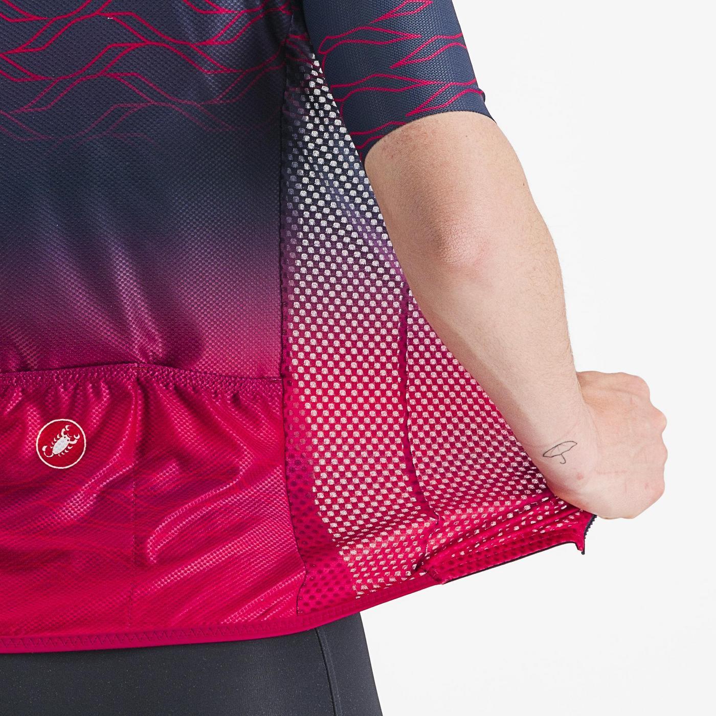Trikot CASTELLI CLIMBER'S 2.0 W Damen Kurzarm Marine/Rosa