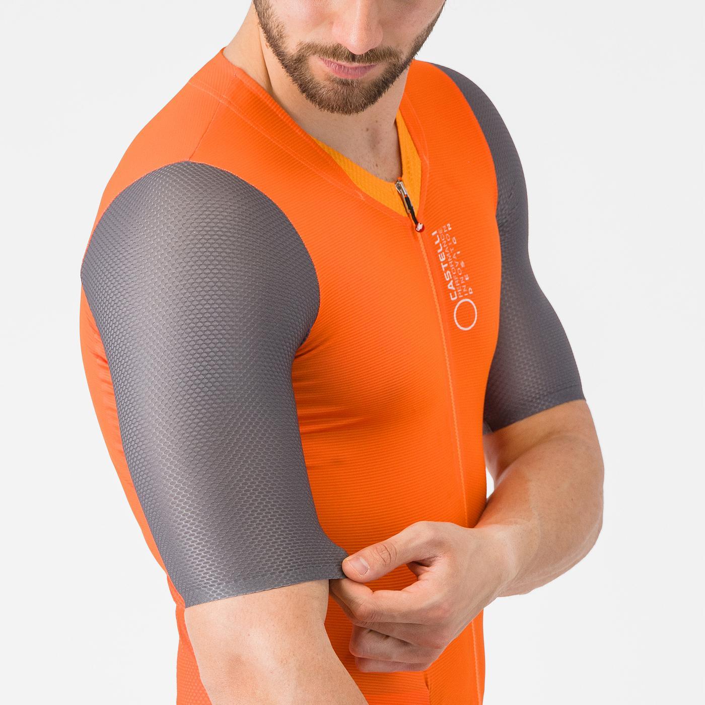 CASTELLI SATURDAY MORNING Einteiler Orange/Grau