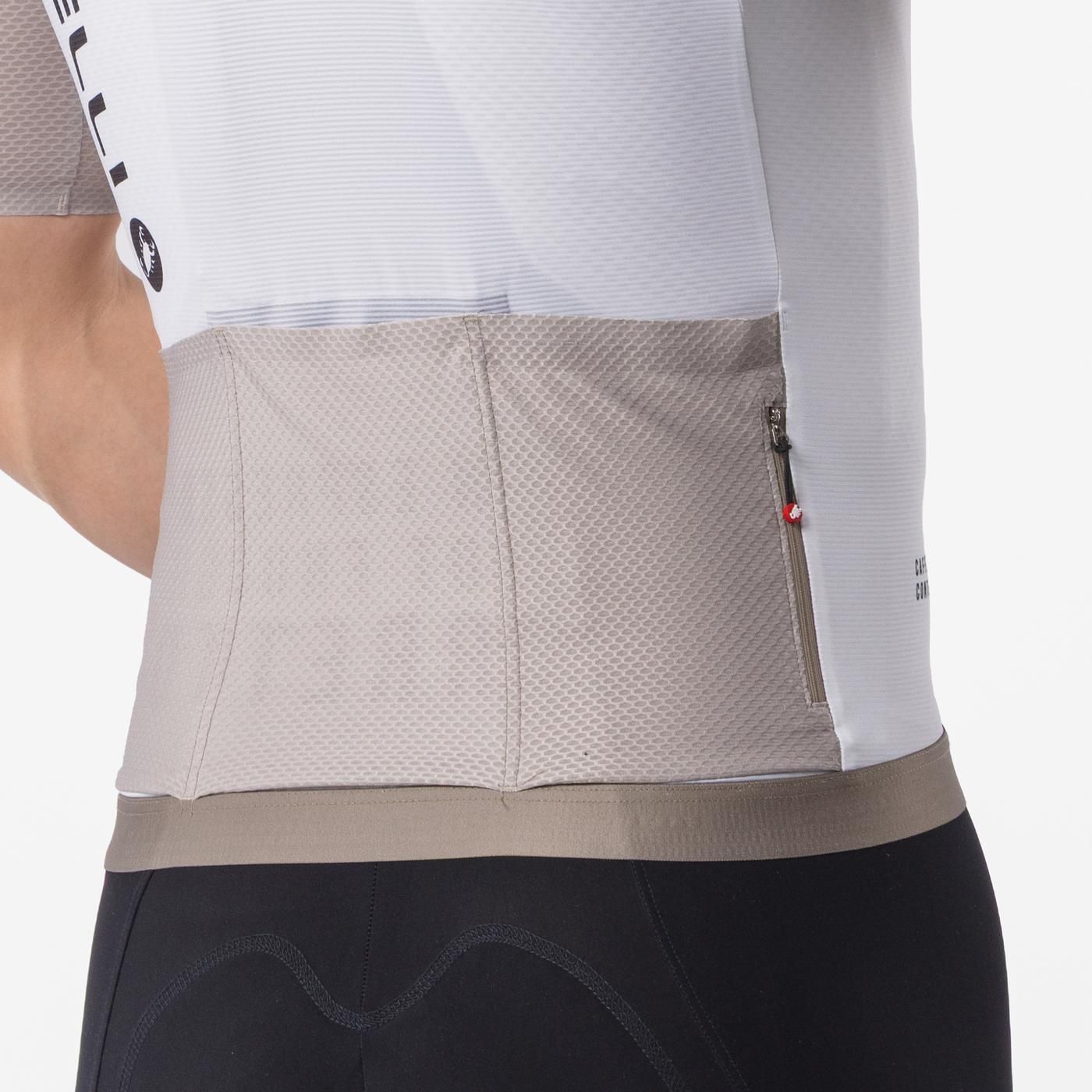 Trikot CASTELLI CORRETTO Kurzarm Elfenbein/Clay