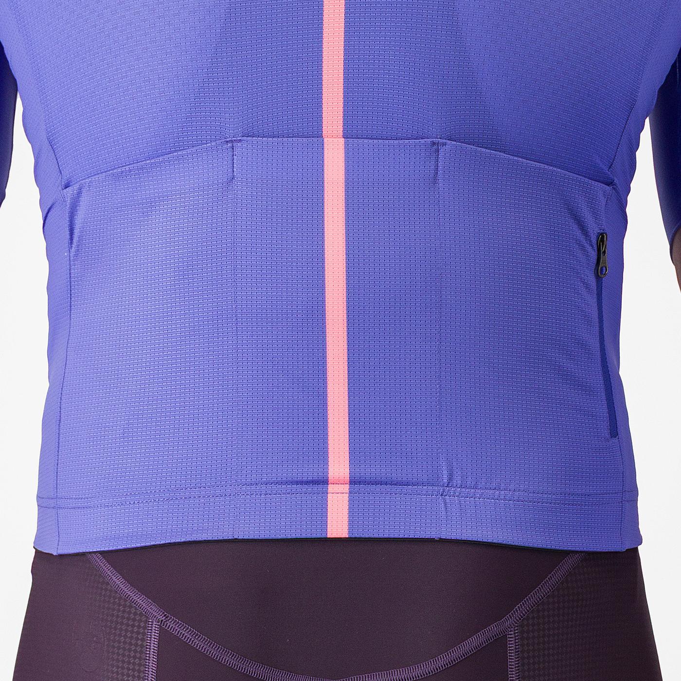 Trikot CASTELLI DRITTONE LOGO Kurzarm Violett