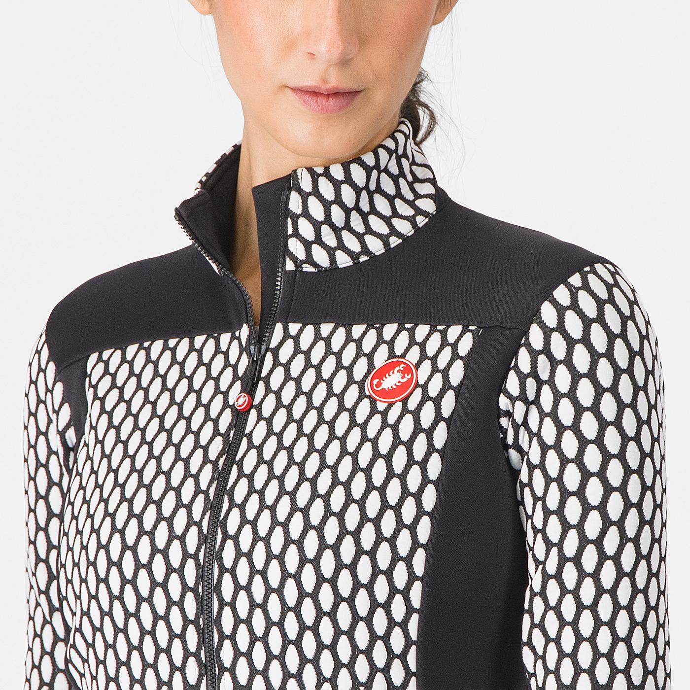 Trikot CASTELLI SFIDA 2 Damen Langarm Schwarz/Weiß