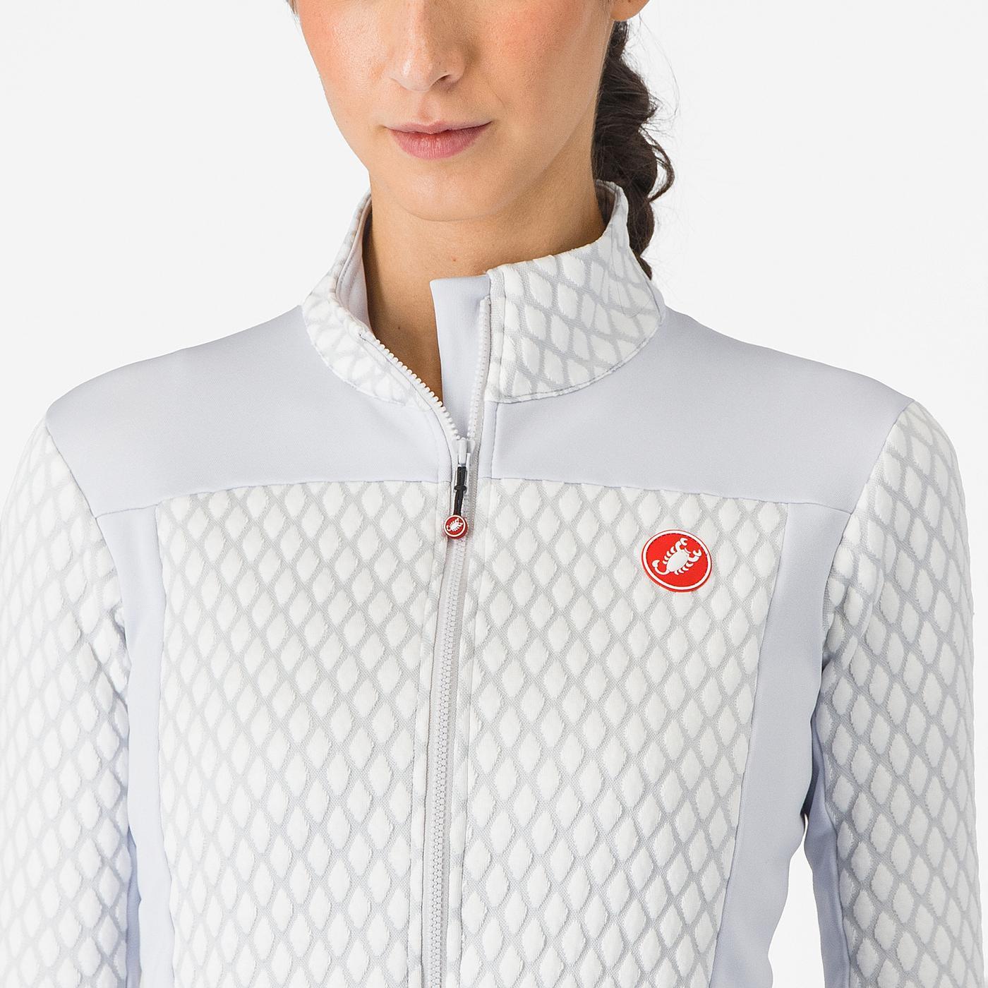 Trikot CASTELLI SFIDA 2 Damen Langarm Hellgrau