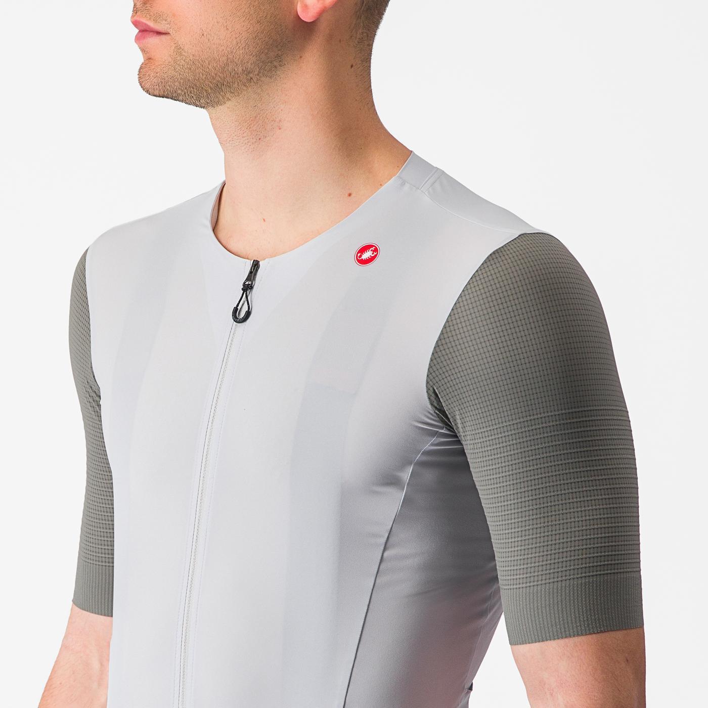 CASTELLI PREMIO Trikot Kurzarm Weiß/Grau