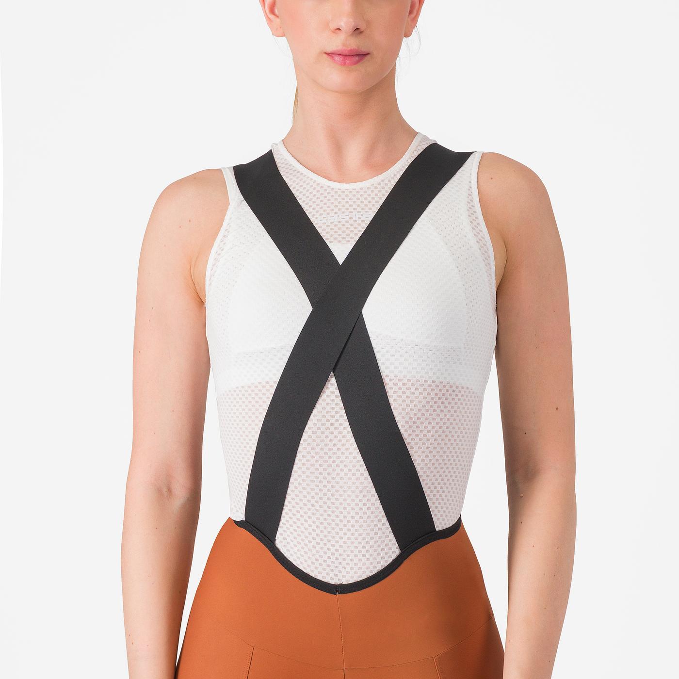 CASTELLI ESPRESSO W DT Damen Kurze Trägerhose Braun