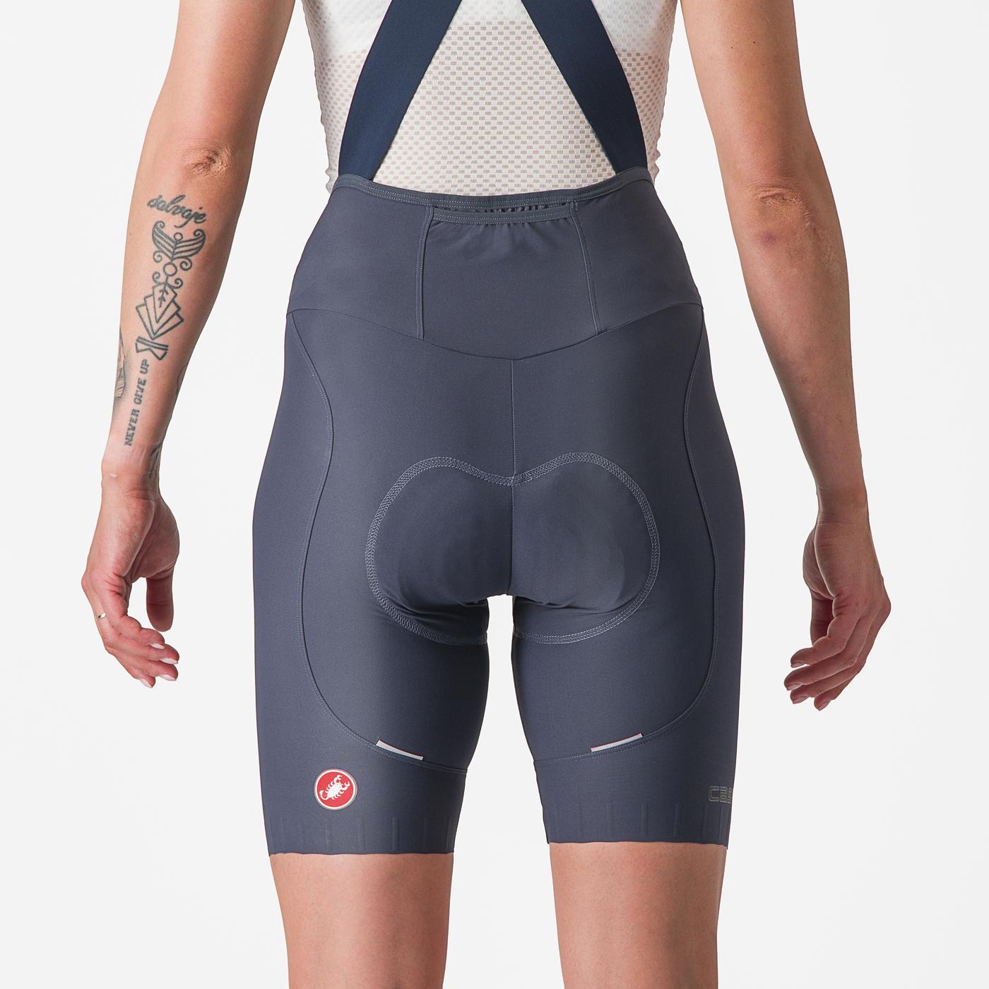 CASTELLI ESPRESSO W DT Damen Kurze Trägerhose Blau