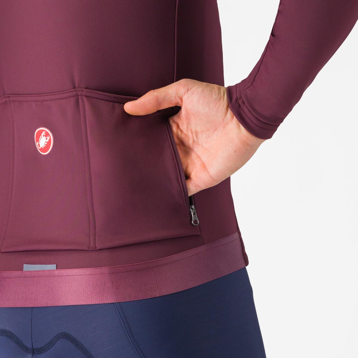 CASTELLI ESPRESSO THERMAL Trikot Langarm Bordeaux