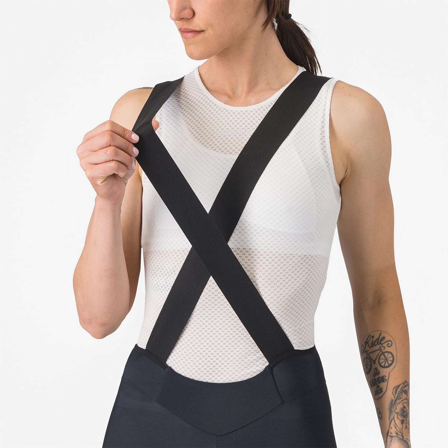 CASTELLI PRIMA 2 DT Damen Kurz Trägerhose Schwarz