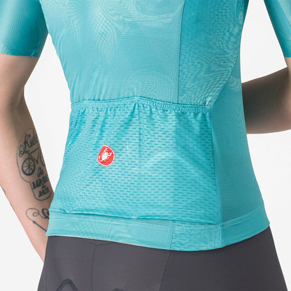Trikot CASTELLI FANTASIA Damen Kurzarm Türkis