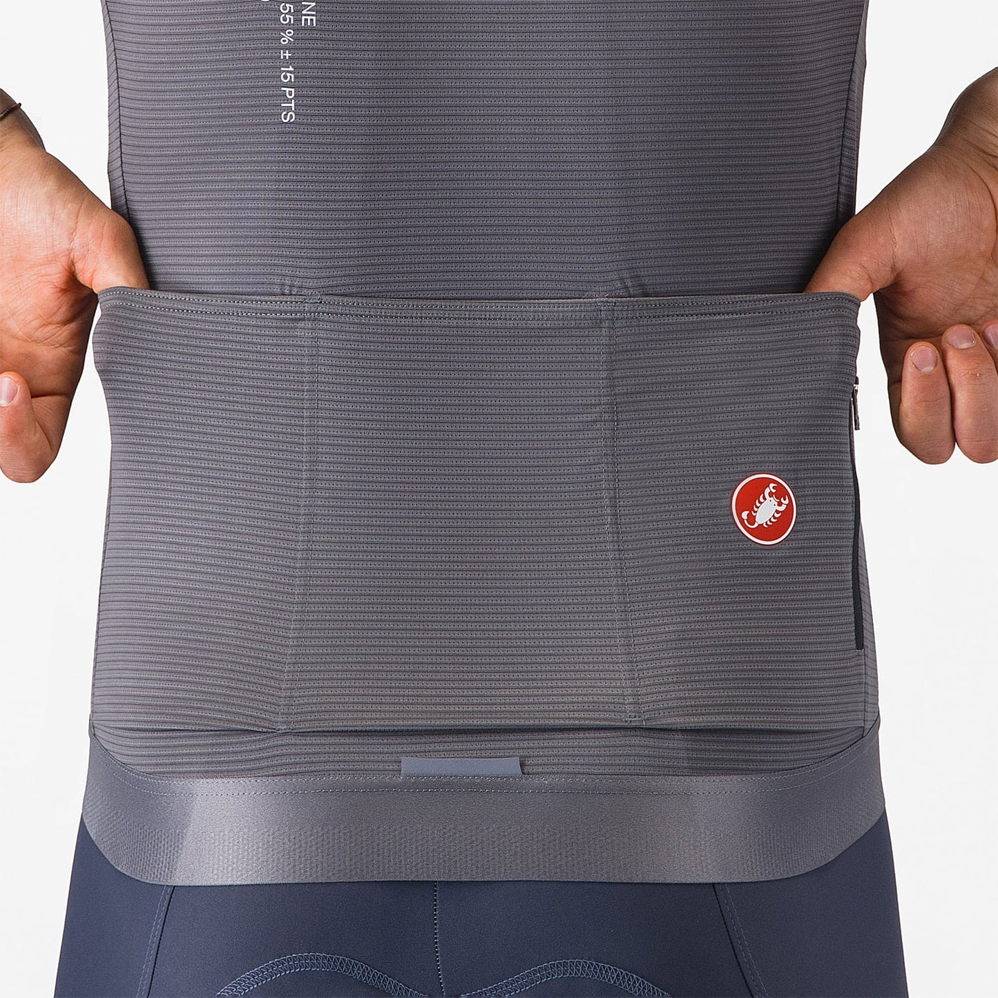 CASTELLI ESPRESSO R--A/D Trikot Kurzarm Rauchgrau