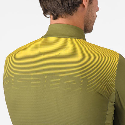 Trikot CASTELLLI APICE THERMAL Lange Ärmel Blau/Mango Mojito