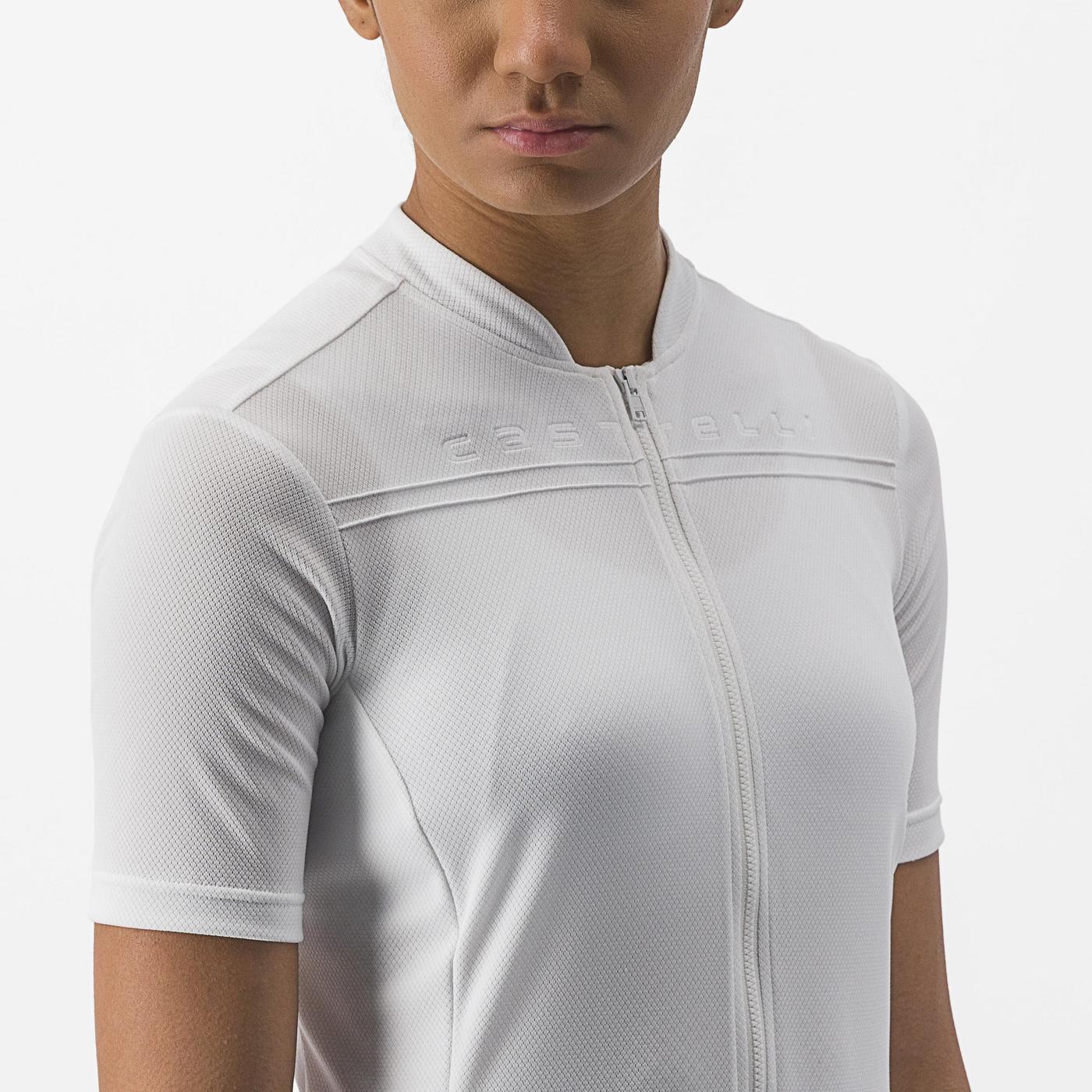 Trikot CASTELLI ANIMA 4 Kurzarm Frau Weiß