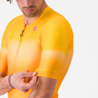 Trikot CASTELLI UPF Kurzarm Orange