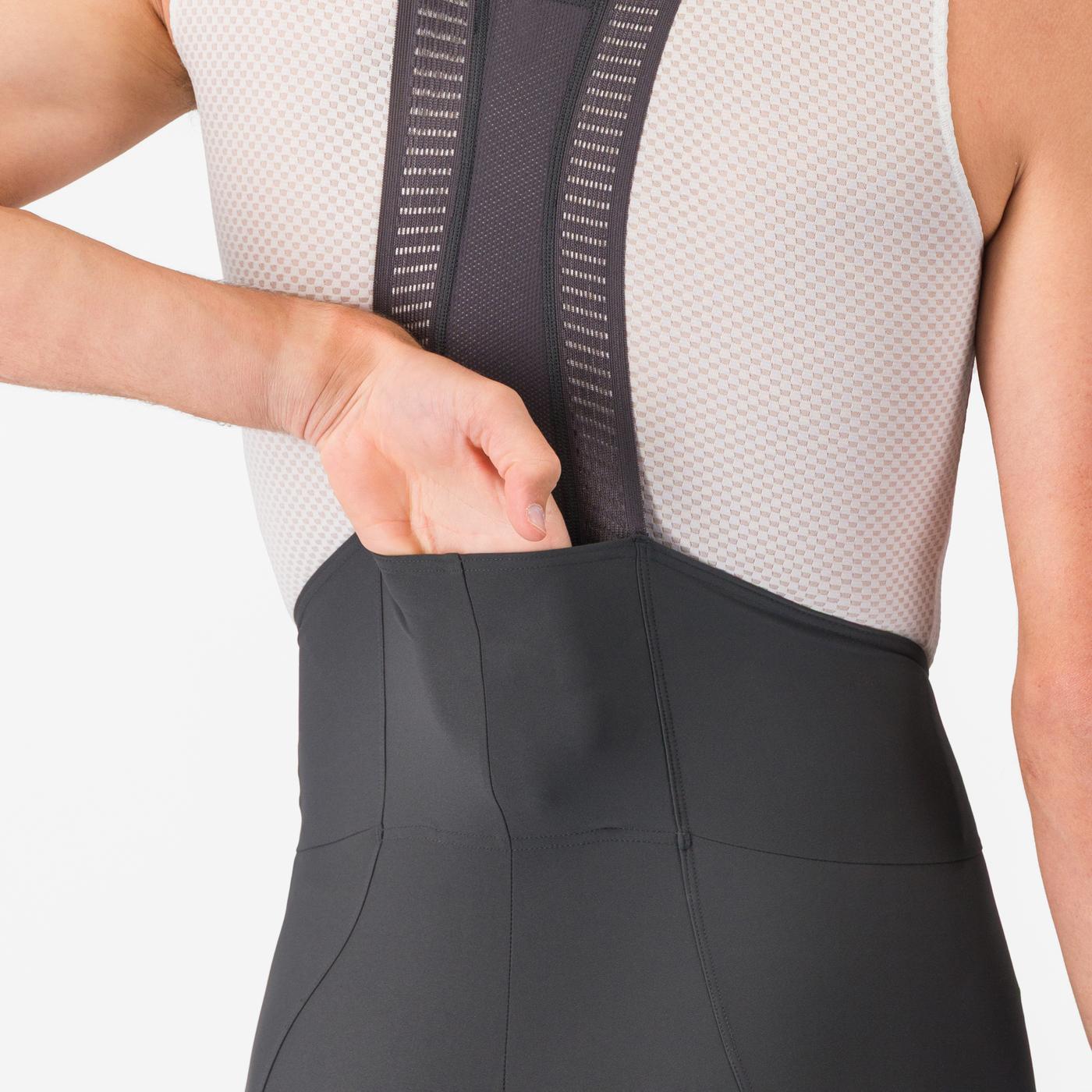 CASTELLI ESPRESSO 2 Kurze Trägerhose Dunkelgrau
