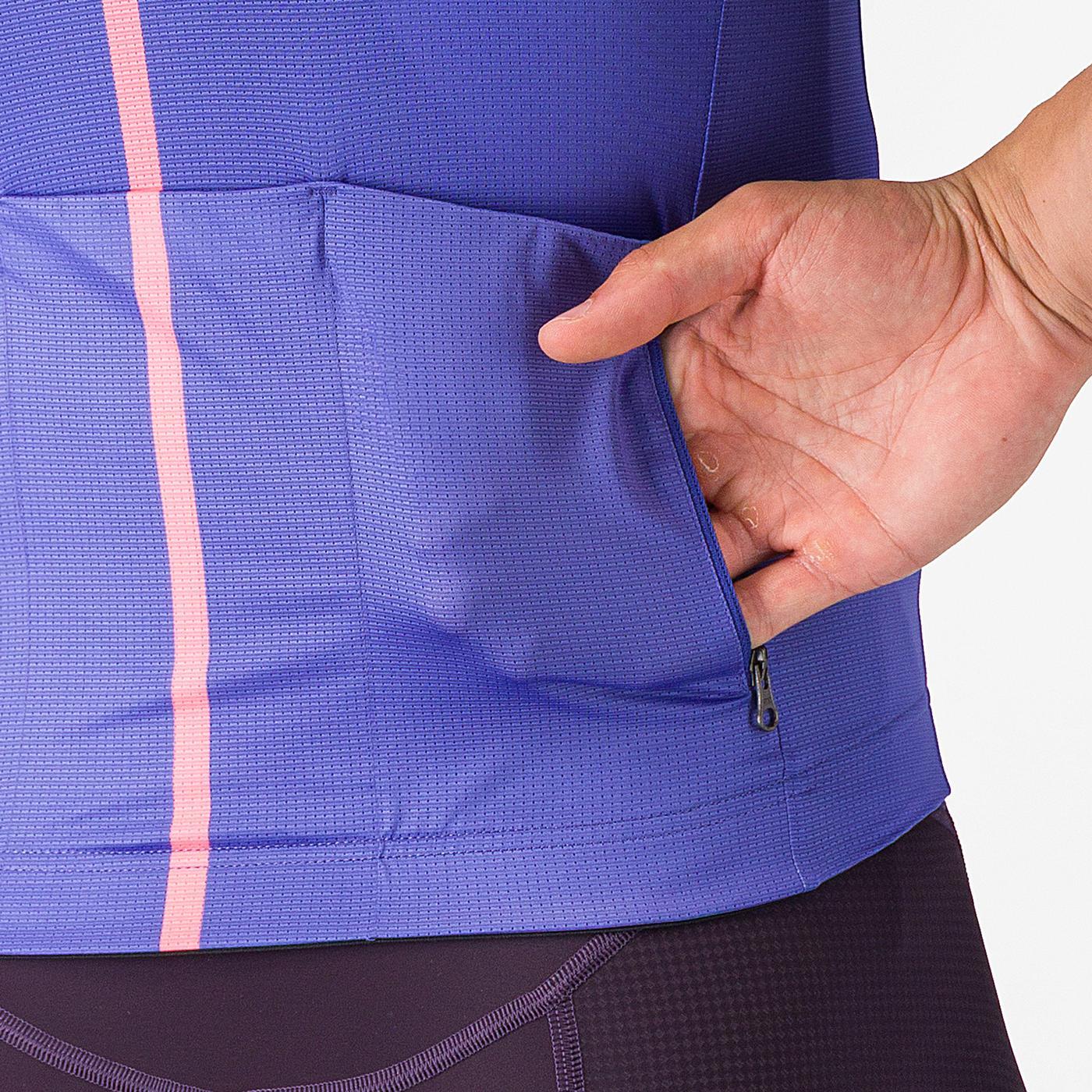 Trikot CASTELLI DRITTONE LOGO Kurzarm Violett