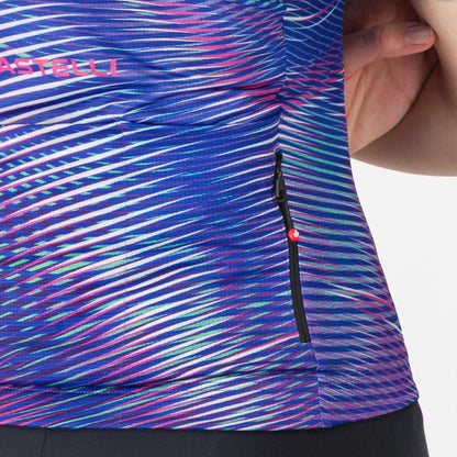 Trikot CASTELLI COSMIC VORTEX Damen Kurzarm Violett