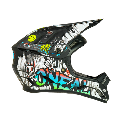 MTB-Helm O'NEAL BACKFLIP RANCID Schwarz/Weiß