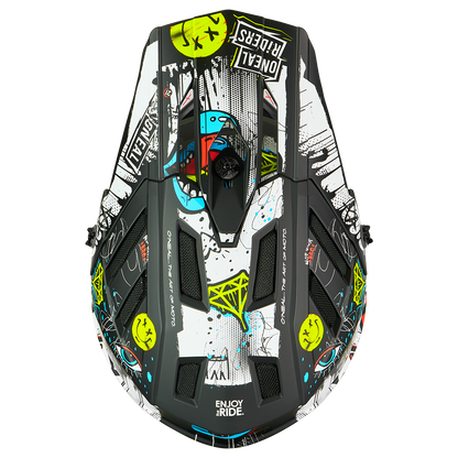 MTB-Helm O'NEAL BACKFLIP RANCID Schwarz/Weiß