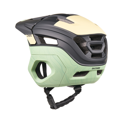 MTB-Helm O'NEAL TRAPPER EVO TOPO Schwarz/Sand/Mint