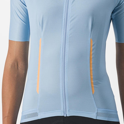 Trikot CASTELLI ENDURANCE W Damen Kurzarm Blau