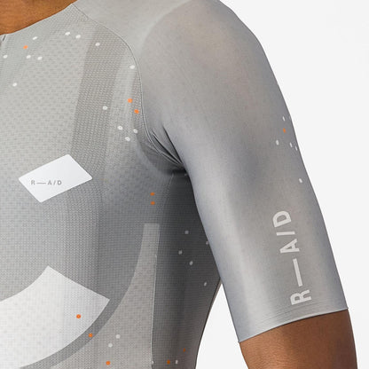 Trikot CASTELLI R-A/D Kurzarm Mehrfarbig Grau