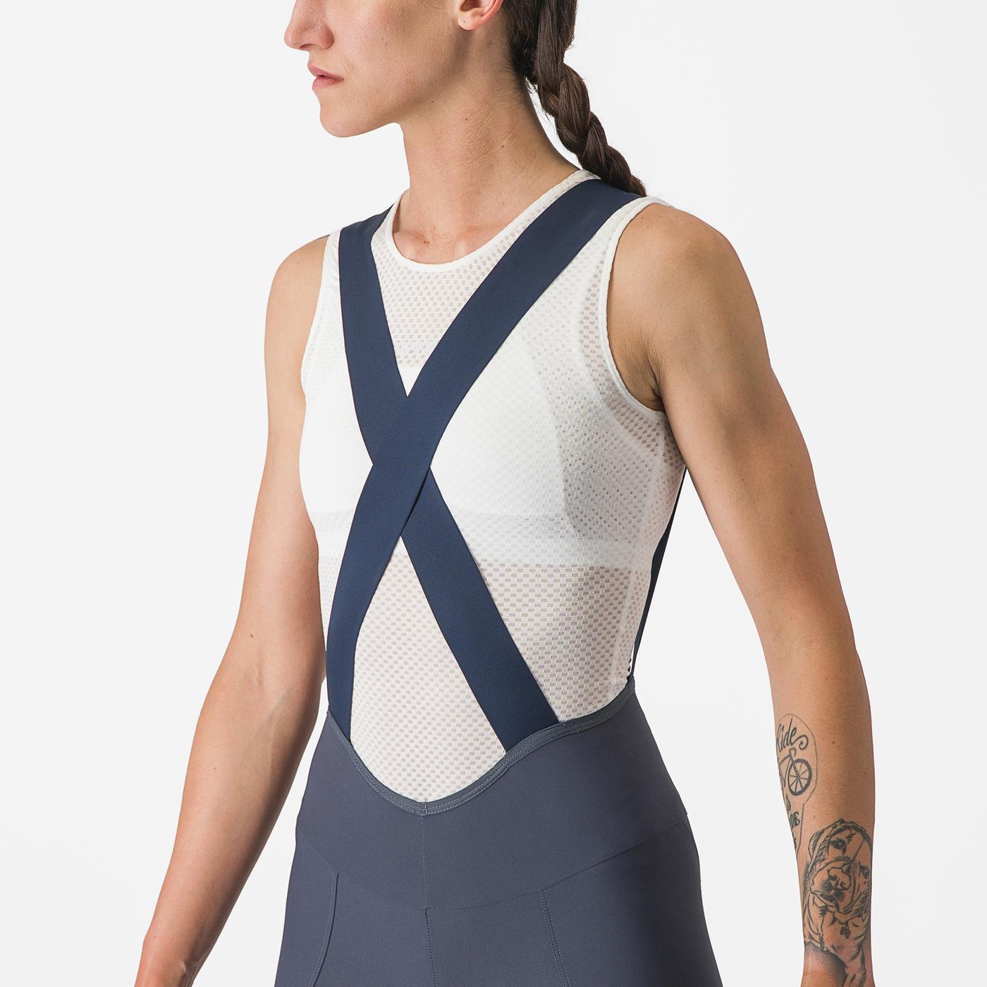 CASTELLI ESPRESSO W DT Damen Kurze Trägerhose Blau