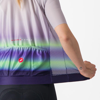 Trikot CASTELLI CLIMBER'S 4.0 W Damen Kurzarm Violett/Grün