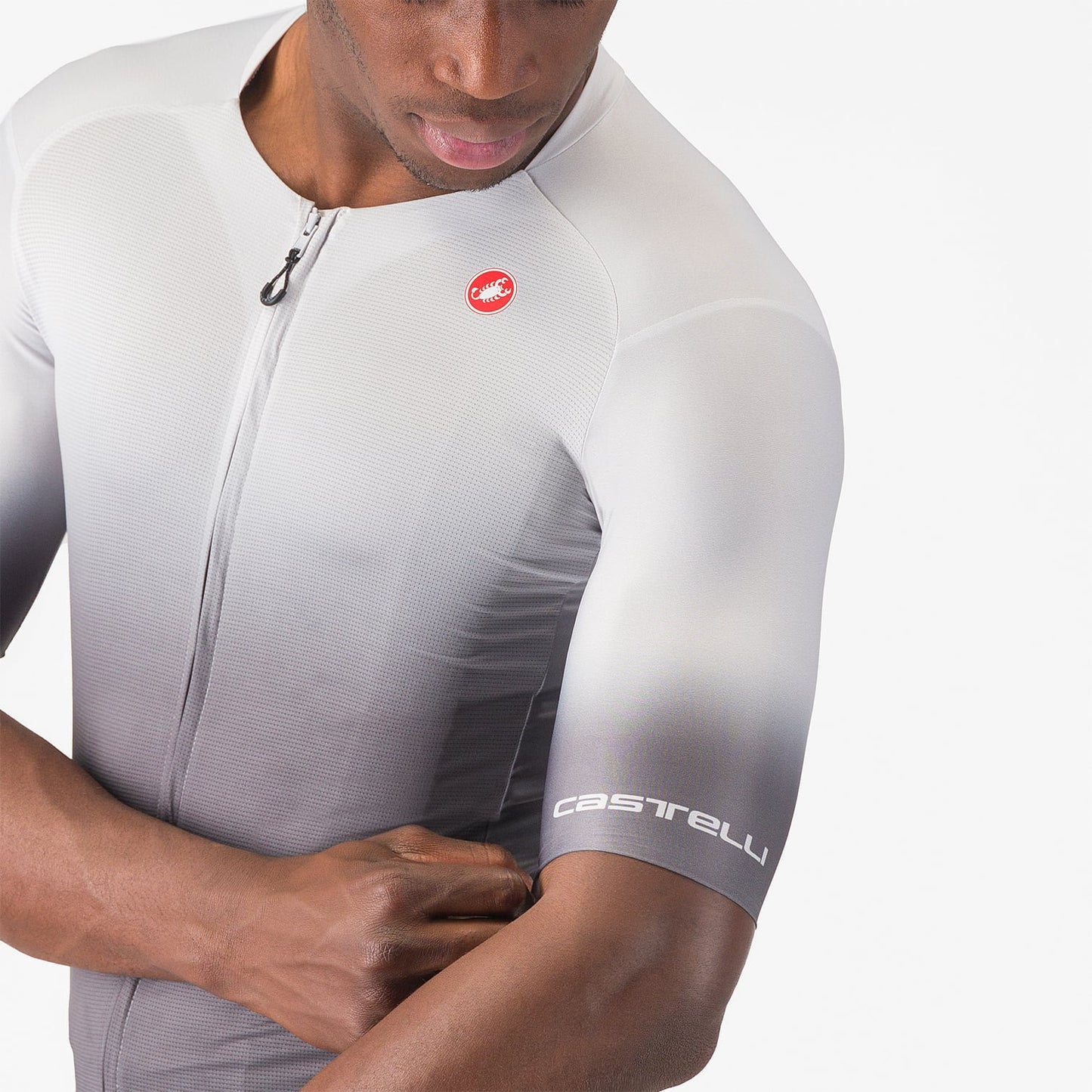 CASTELLI UPF Trikot Kurzarm Grau