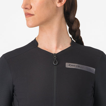 Trikot CASTELLI PREMIO EVO Damen Kurzarm Schwarz